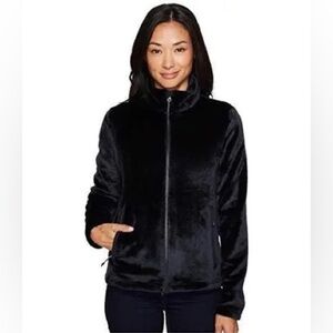 NWT Spyder Women's Fleece Endure Full Zip Black Velour Fleece Jacket size Small
